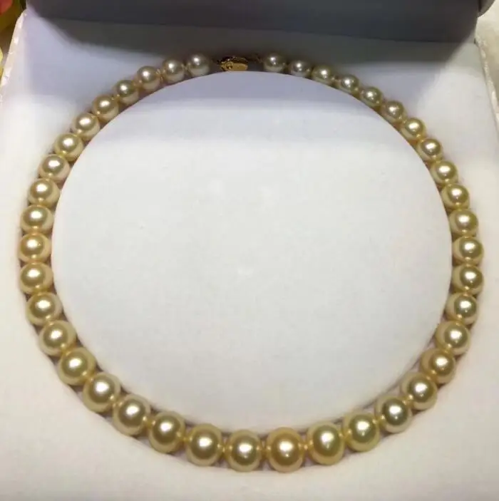 Бесплатная доставка Благородные Ювелирные изделия 10-11 мм ожерелье из
