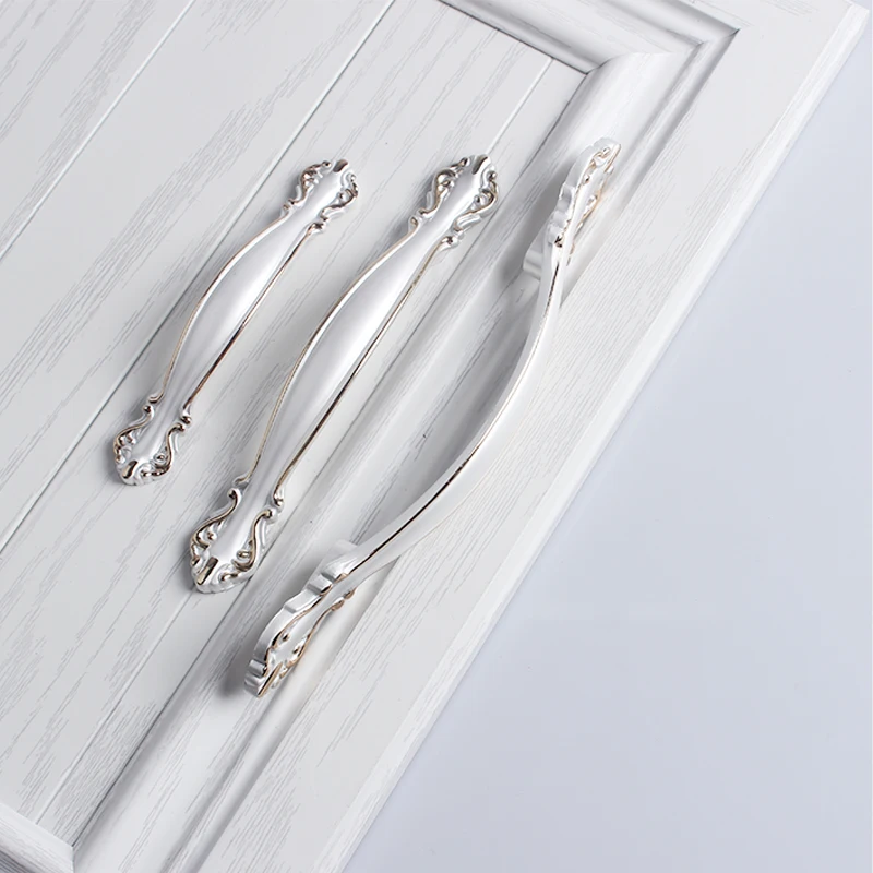 Feng Ye ручки шкафа в европейском стиле дверные и цвета слоновой кости Серебряный