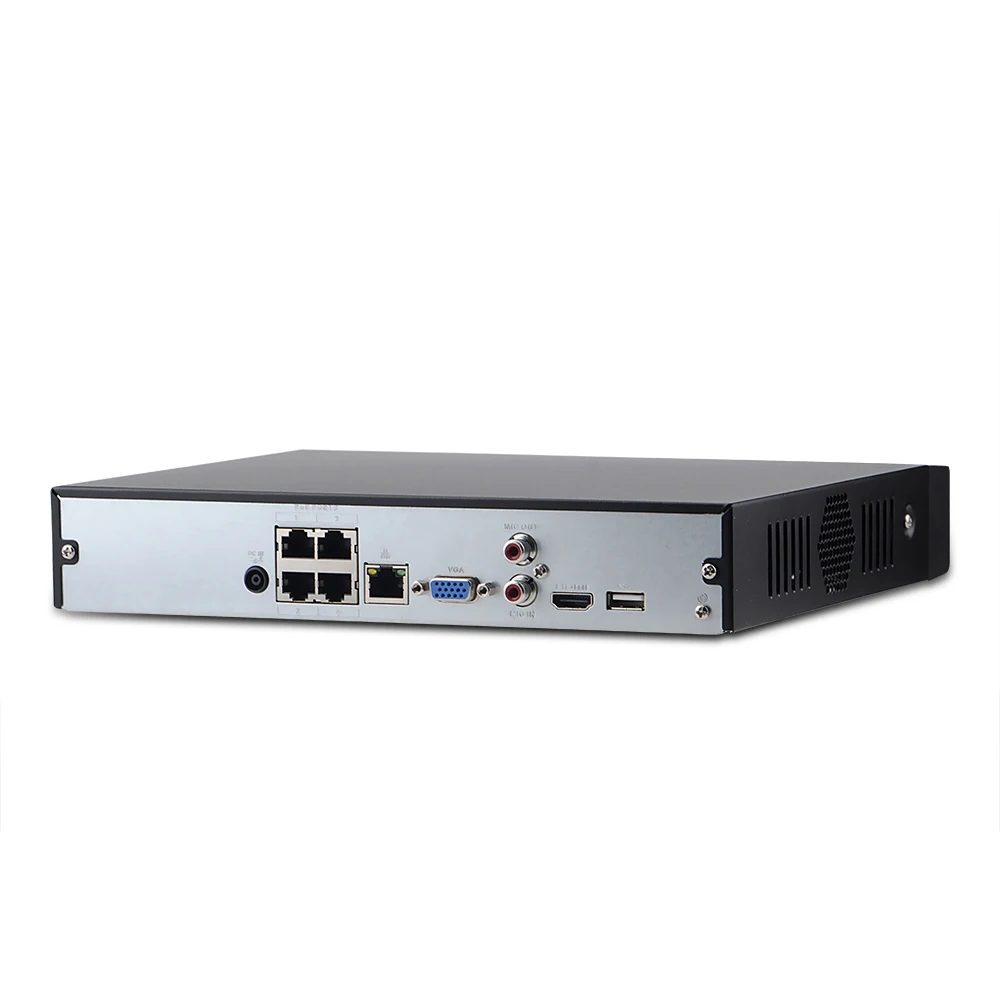 Компактный сетевой видеорегистратор DH 4-канальный с питанием по Ethernet 1U 4PoE быстрая