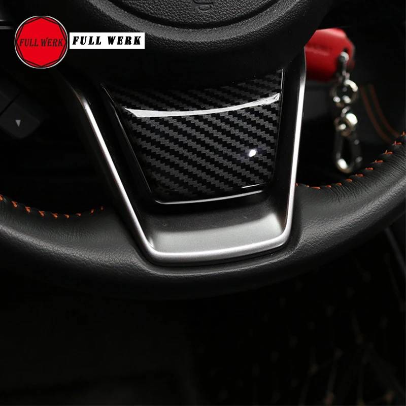 

1pc SS Car Steering Wheel Cover Decoration Sticker for Subaru XV 18 19 20 Outback Crosstrek Forester 19 20 Interior Moulding Acc