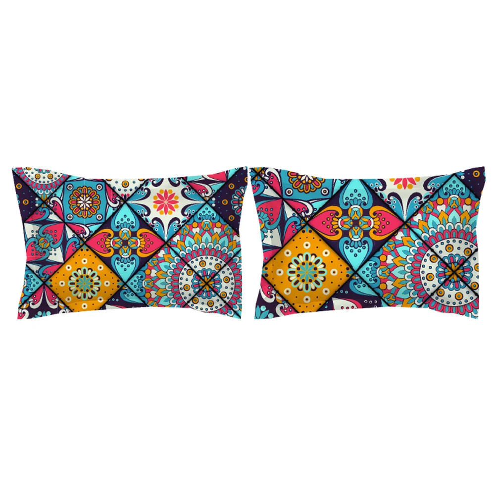 3D Mandala Bedding Sets blue Duvet Cover With Pillowcases Flower single double queen king Bedclothes Bohemian 3pcs Bedspreads | Дом и сад