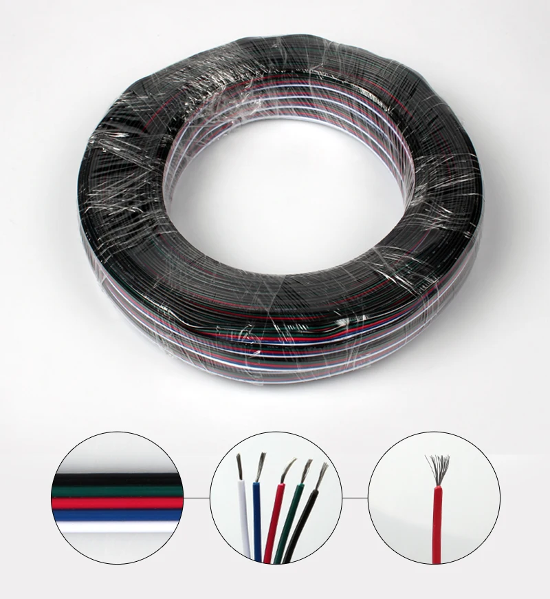 1 м 22AWG 5 Pin RGBW светодиодный переходник с удлинителем провод шнур для