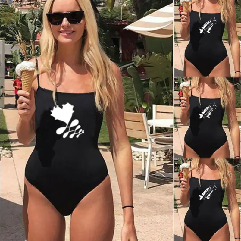 Женский цельный купальник монокини женский с принтом Мягкий пляжная одежда