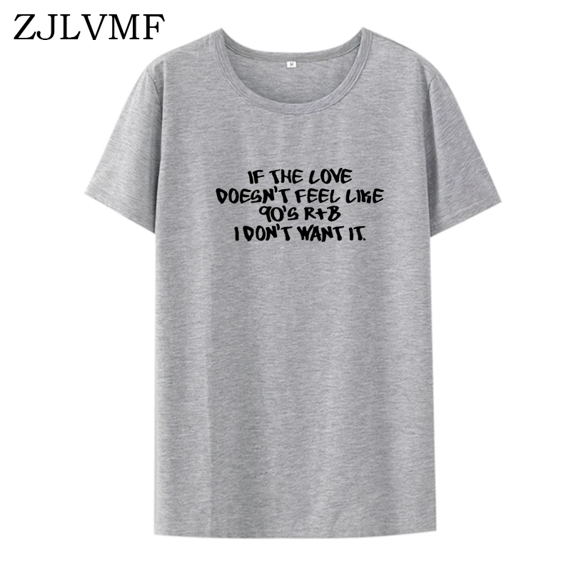 Женская хлопковая Футболка с круглым вырезом Zjlvmf If Te Love свободная футболка