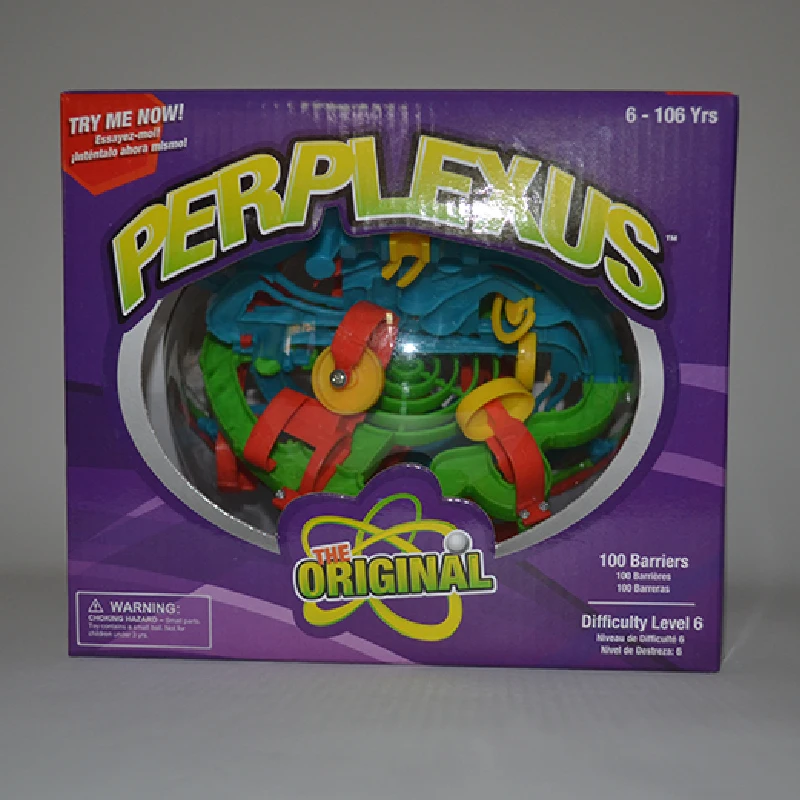 

New 100 steps 3D spherical maze ball balance logic ability training game toy educational fun balancing puzzle magic maze ball