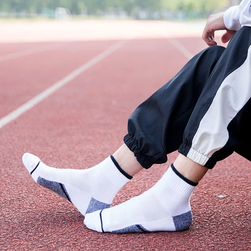 Мужские носки, повседневные спортивные носки для бега, работы, тенниса, спорта на открытом воздухе, эластичные носки с дезодорантом