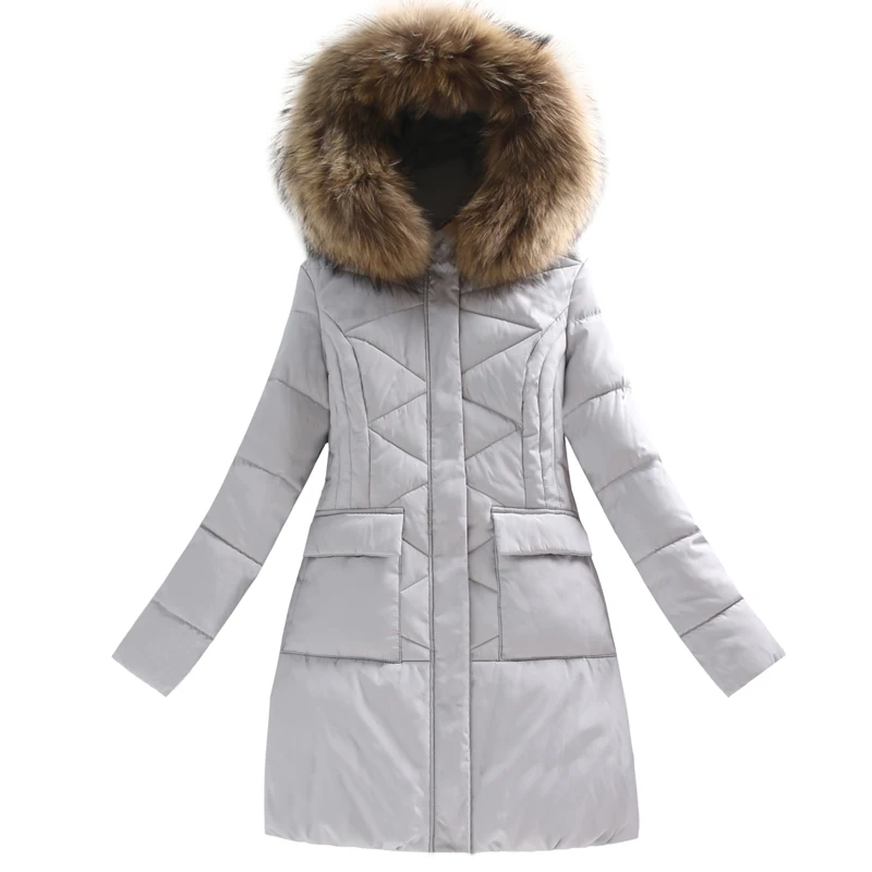 Hlmfs 2018 Длинные парки Для женщин зимнее пальто теплая хлопковая зимняя куртка