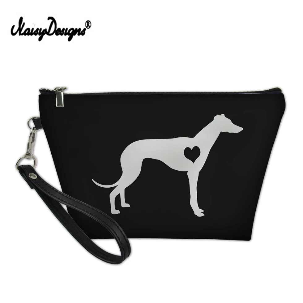 Женская косметичка Greyhound с принтом собаки сумки для макияжа женская сумочка на