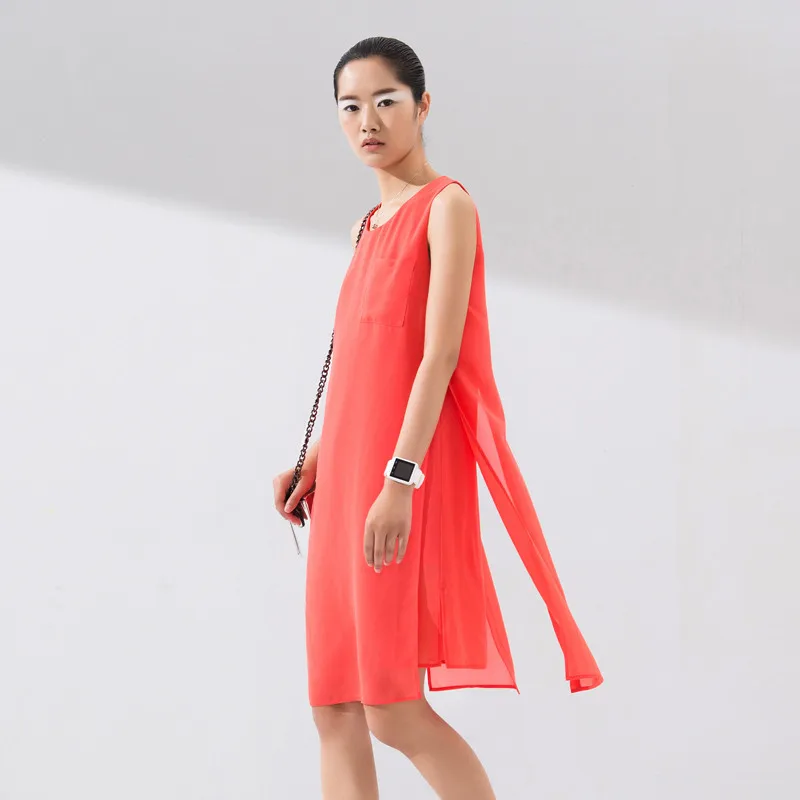 Customize Made Plus Size 2017 New Arrival Women Summer Dress Fashion Solid Sleeveless Chiffon Female A-Line Party | Женская одежда