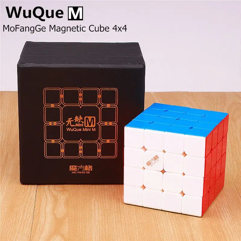 QIYI MOFANGGE wuque mini 4x4x4 м Магнитный Волшебный куб наклейка меньше профессиональных