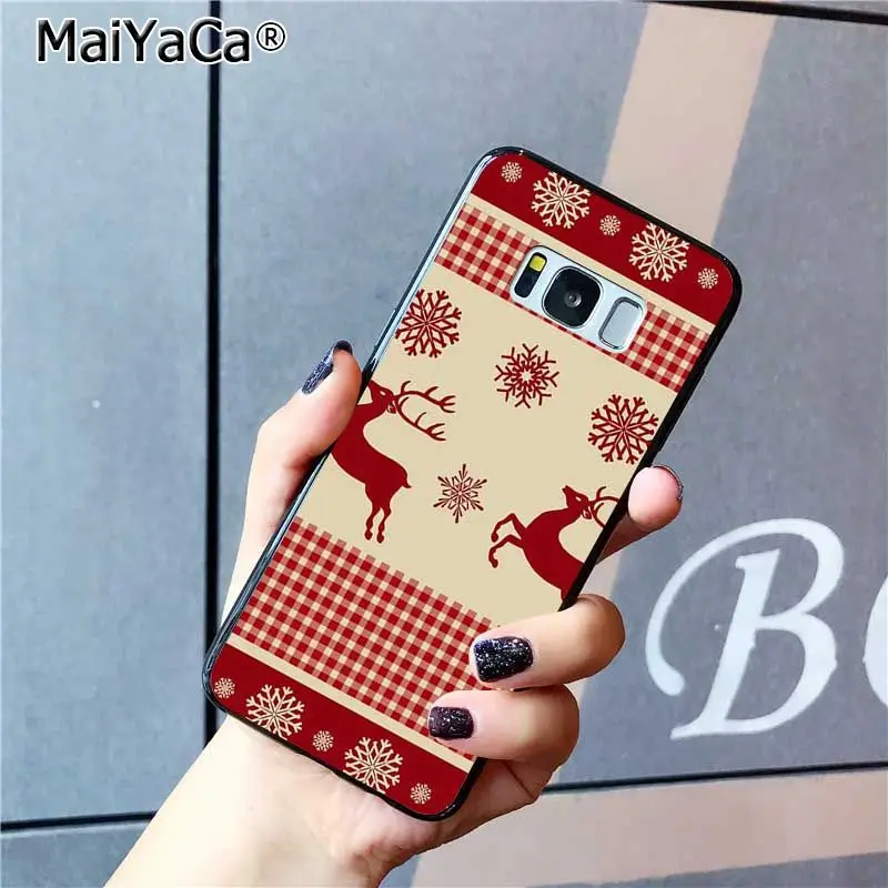 MaiYaCa новый год Рождество олень Санта чехол для телефона Samsung Galaxy S20 S9 plus S7 edge S6 S10Plus
