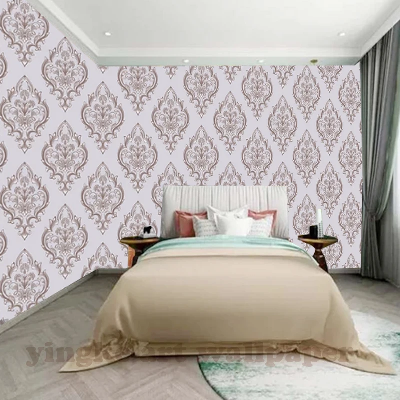 Пользовательские фото обои Современные Простые 3d Дамасские части Бесшовные