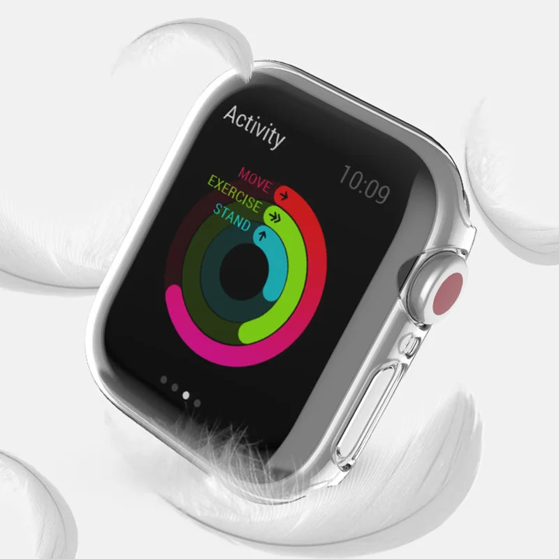 Leecnuo защитный чехол для Apple Watch 4, 40 мм, 44 мм, прозрачный ТПУ защитный чехол для экрана, полный чехол для iWatch 1, 2, 3, 38 мм, 42 мм