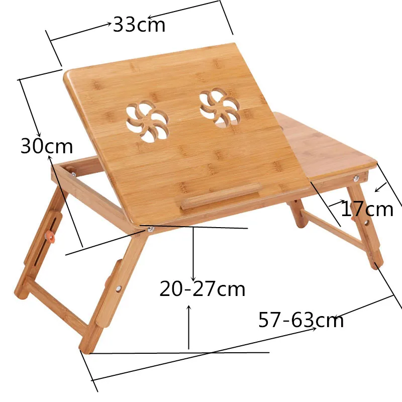 

Ergonomics Adjustable Laptop Desk Bamboo Table Foldable Breakfast Serving Bed Tray Cozy On Sale Computer Desk Russia Stock Table
