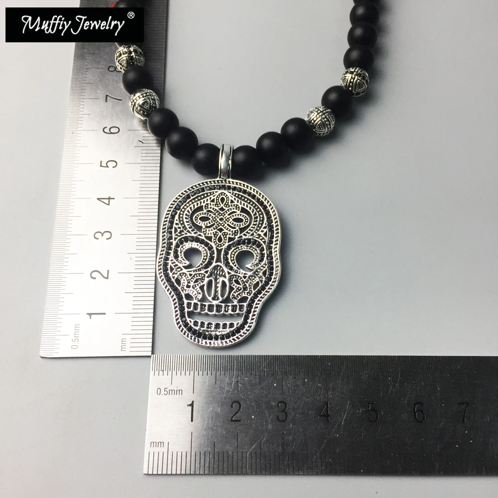 Ожерелье со скелетом из черного циркония в европейском стиле подвеска виде