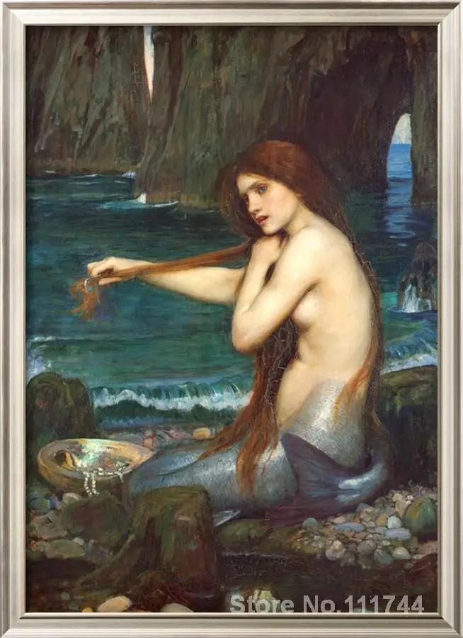 A Mermaid от John William Waterhouse масляная живопись воспроизведение ручной работы высокое