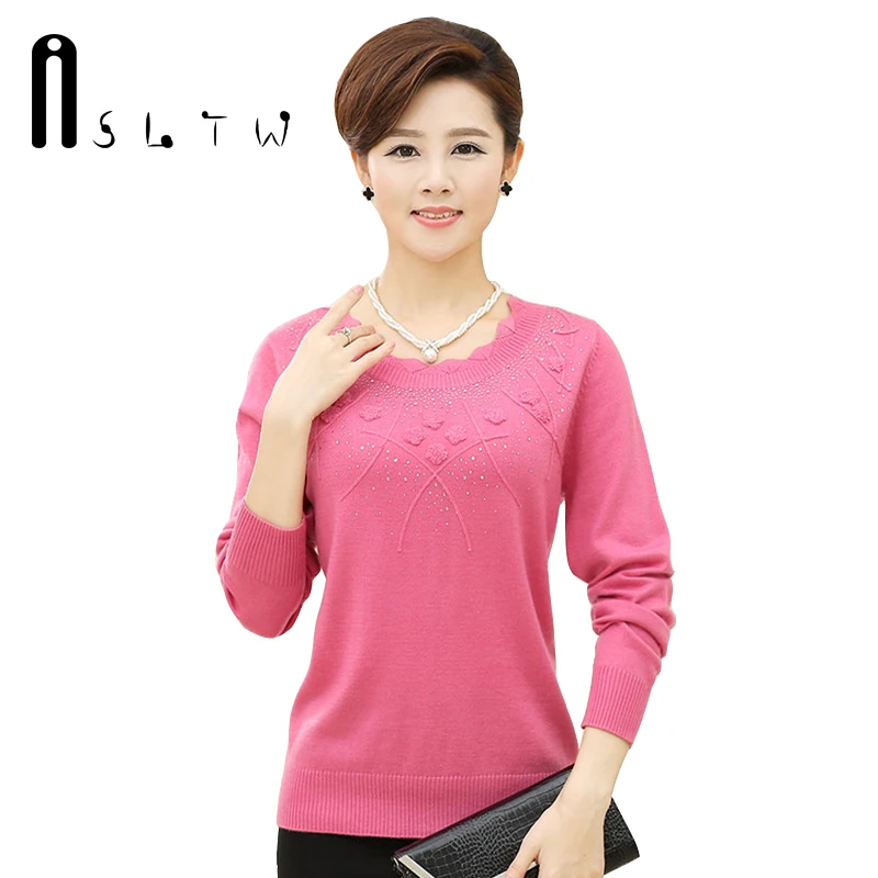 Осенне-зимний кашемировый свитер большого размера с воротником в виде листьев