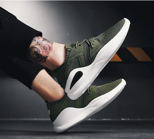XEK High Quality Male Casual Shoes 2018 Tide Adult Tennis Stretch Fabric Design Green Spring Fashion Men ZLL286 | Обувь