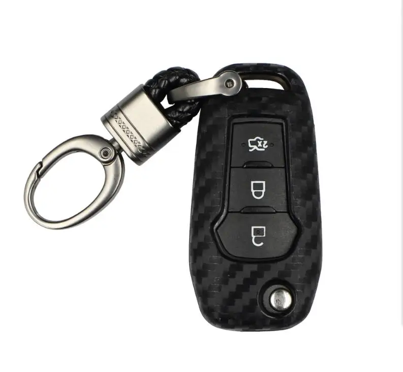 Автомобильный чехол для ключей из углеродного волокна держатель Ford Everest ESCORT Mondeo