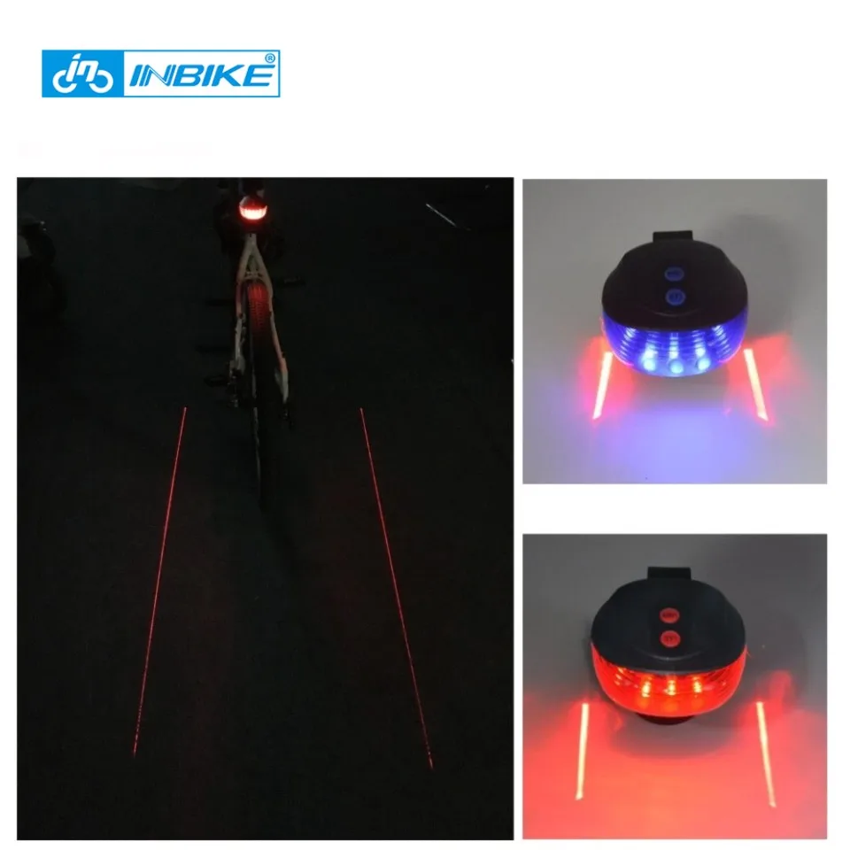 INBIKE велосипедный светильник задний фонарь светодиодный лазерный Аксессуары для