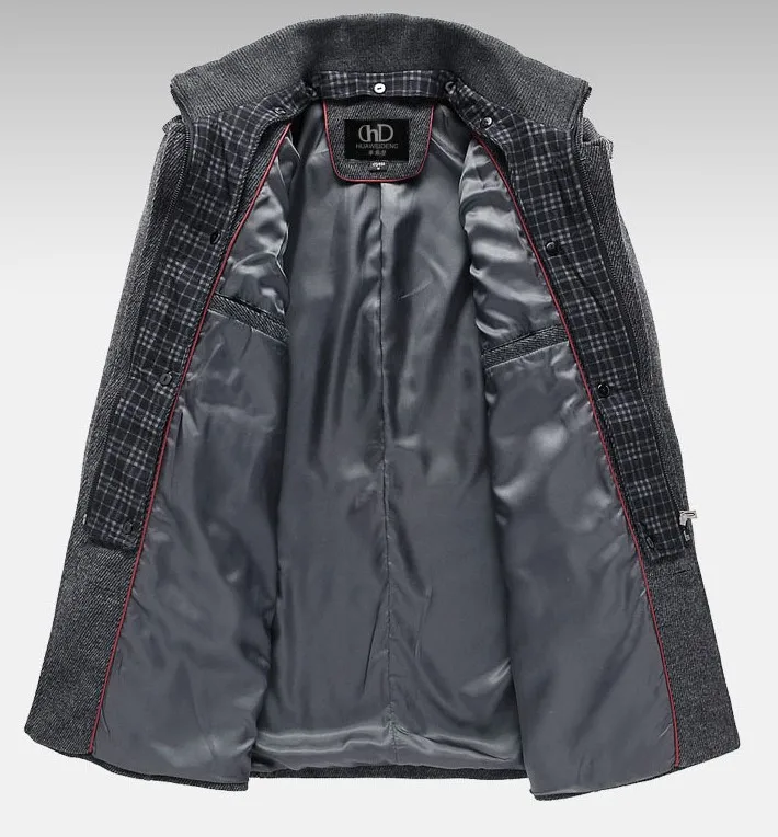 New Style Autumn and Winter Jackets For Men Splice Wool Jacket men's slim fit thickening outerwear Mens Coat Overcoat|jacket wedding|jacket