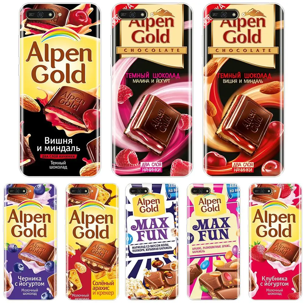 

Soft TPU Back Cover For Huawei Y5 Y6 Y7 Prime 2017 2018 Y9 2019 Chocolate Russian Phone Case Silicone Huawei Y3 Y5 Y6 II Y7 Pro