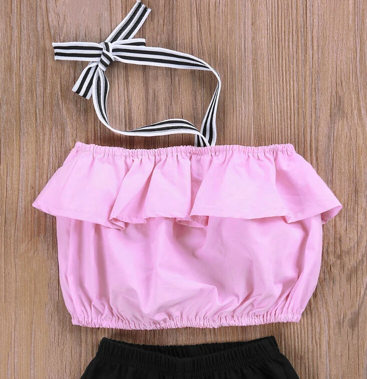 Топы для девочек брюки без рукавов джинсы с вырезами повязка на голову одежда