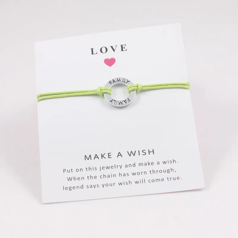 Браслет карта Wish семейный браслет с подвеской из сплава Love Lucky для мамы сына