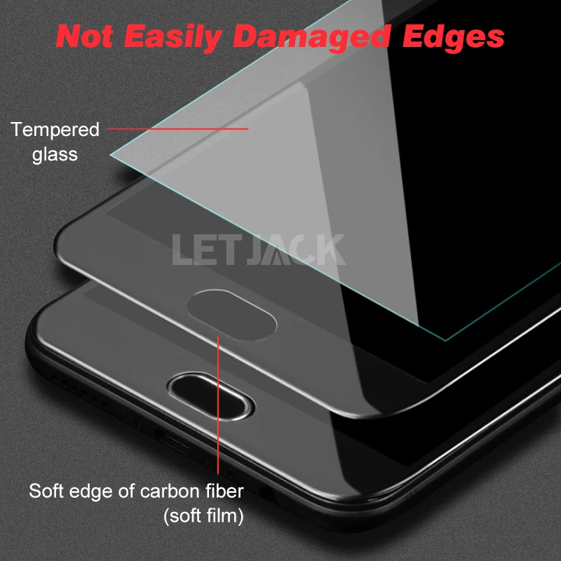 3D изогнутый край углеродного волокна полное покрытие закаленное стекло для One Plus