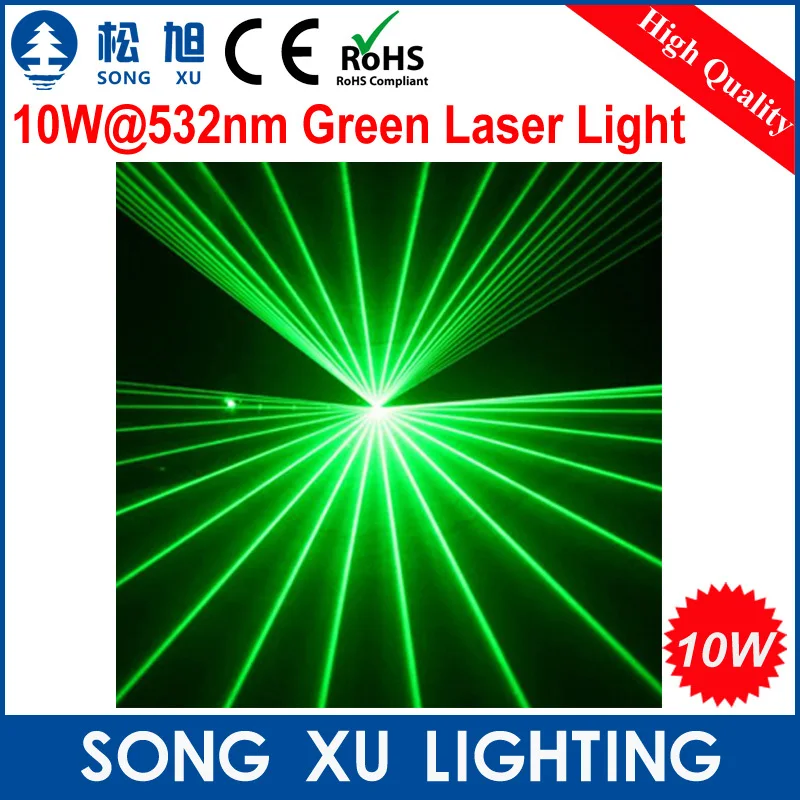 SONGXU 10 Вт @ 532nm зеленый лазерсветильник/фотосвет|light laser yugioh|laser arraylaser light effects |