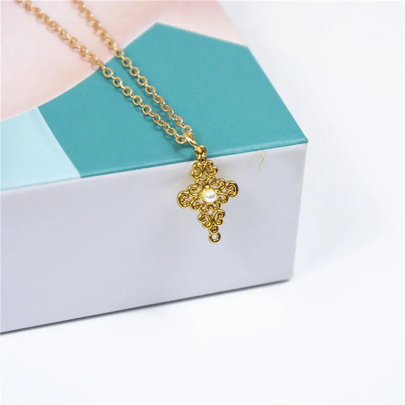 ZCHLGR 2019 New Gold Vintage Retro hollow Pearl Necklace For Women Girls Choker Necklaces &amp Pendants Female Jewelry | Украшения и