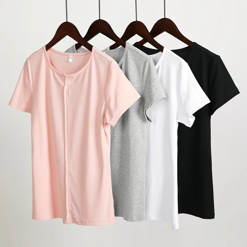 HLBCBG плотная футболка S-4XL Новинки для женщин хлопок v-образным вырезом одноцветное