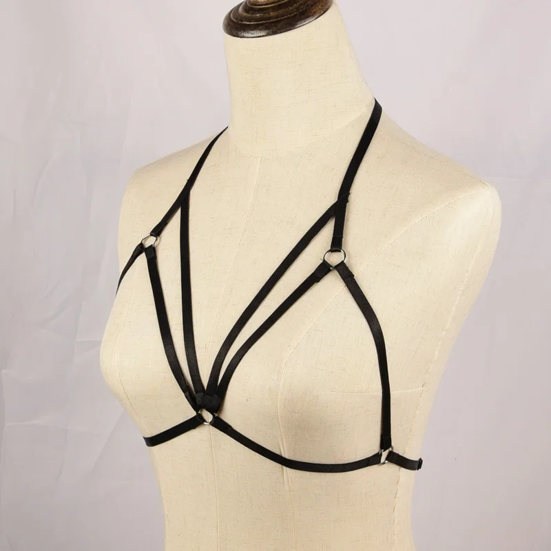 Портупея для бюстгальтера портупея связывания черная БДСМ готический Фетиш тела