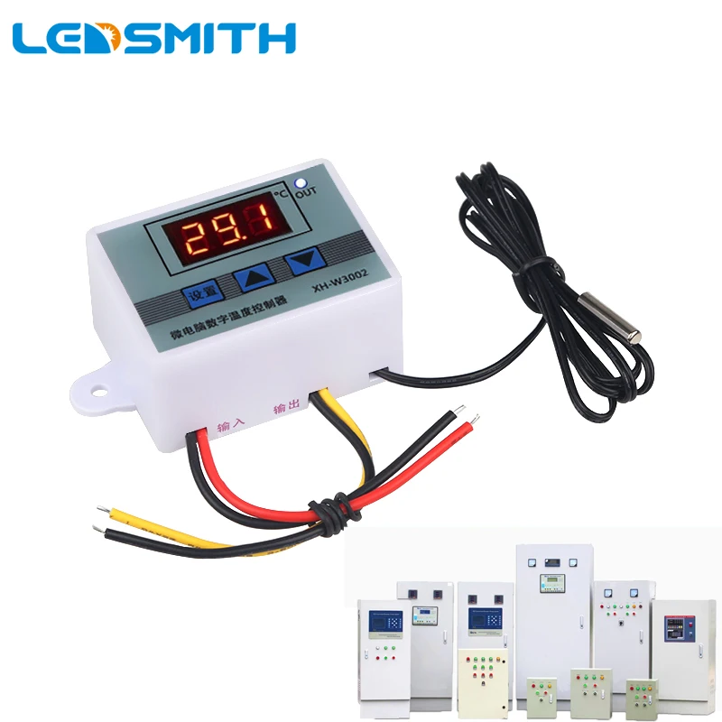 

XH-W3002 Digital LED Temperature Controller For Incubator Cooling Heating Switch Thermostat Sensor 10A 12V 24V 110-220VAC