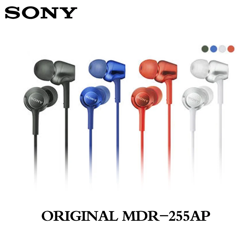 MDR-EX255AP 3,5 мм наушники-вкладыши высшего качества, неодимовые наушники для Iphone, samsung, Xiaomi, HUAIWEI, htc, LG