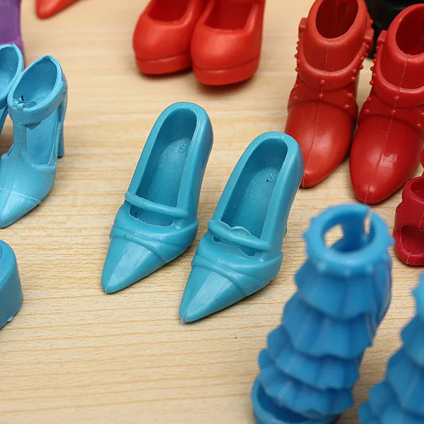 60 пар модных смешанных кукольных туфель разных стилей с каблуками сандалии для