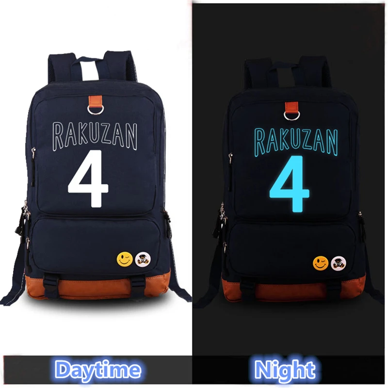 Kuroko No Basket KUROBAS CUP Rakuzan 4 светящиеся холщовые рюкзаки с принтом для девочек