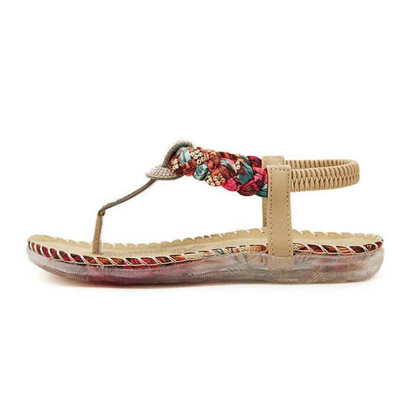 2015 г. Изысканная богемная модная обувь на плоской подошве со стразами в