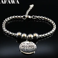 fashion love stainless steel bracelet for women silver color chain bracelet jewelry bracciali donna b1713s01