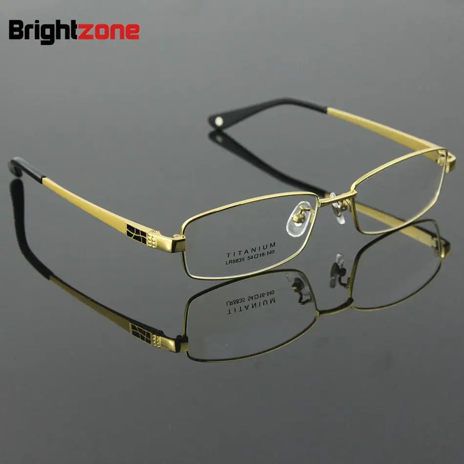 Мужская титановая оправа для очков с полным ободком размер 54 18 140|prescription glasses