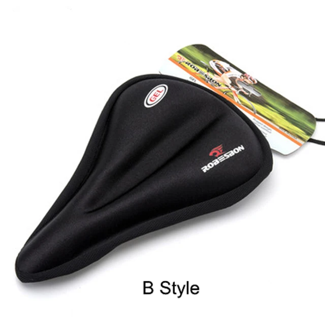 B style Black 3D мягкое велосипедное седло, Велосипедное Сиденье, силиконовое сиденье, подушка, силикагель, подушка, чехол для сиденья для горного велосипеда - Цвет: B style Black