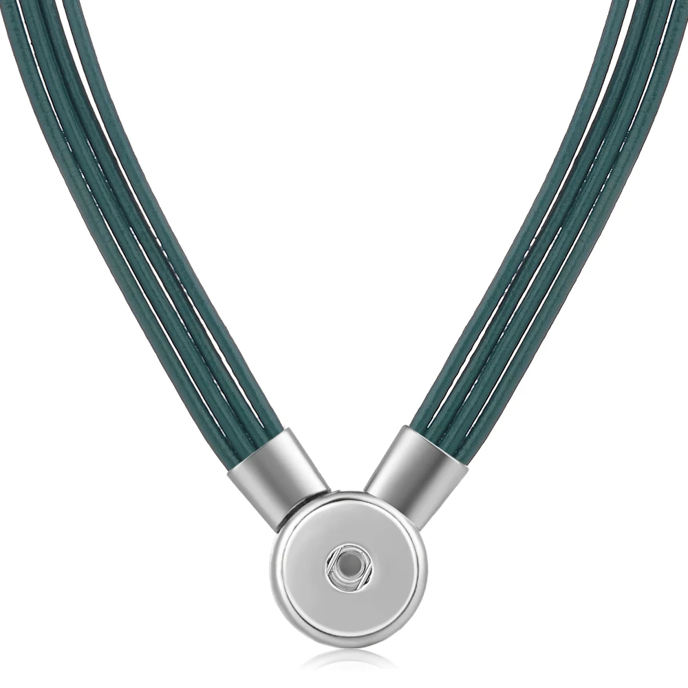 Ожерелье с подвеской из кожи Ginger Snap разноцветная Магнитная застежка на 18 мм