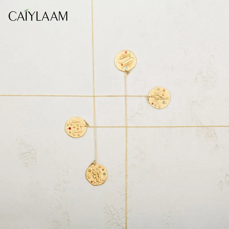 CAIYLAAM Высокое качество 12 созвездий медное колье подвеска женские ювелирные