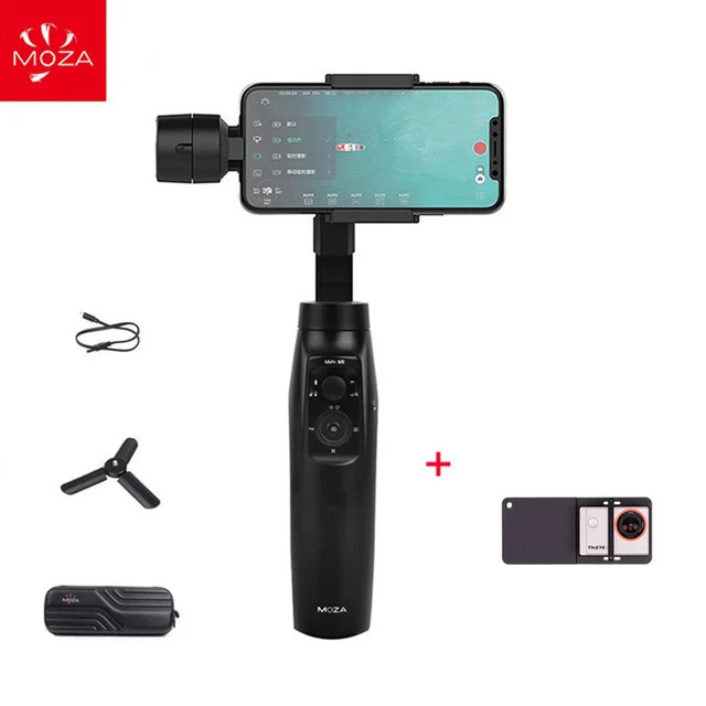 Gopro clamp MOZA MINI MI 3-х позиционный ручной карданный стабилизатор для смартфона iPhone X, 8 Plus, 8, 7 samsung S9 S8 S7 с Максимальная полезная нагрузка 300 г - Цвет: Gopro clamp
