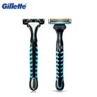 Подлинные бритвенные лезвия Gillette Vector 3 для мужчин (1 держатель с 1 лезвием), ручные безопасные бритвы, уход за лицом, бритвы для бороды