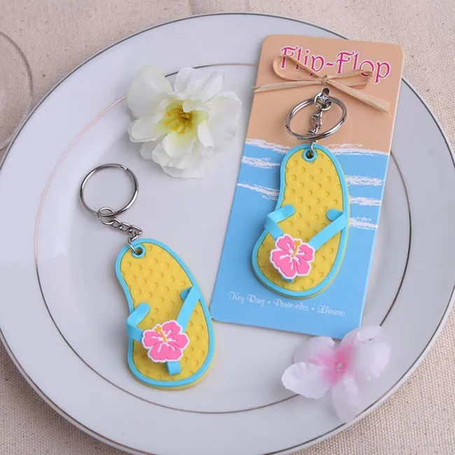 

10PCS/LOT Beach Shoes Key Chain Key Ring Key Accessorie Wedding Gift Souvenirs