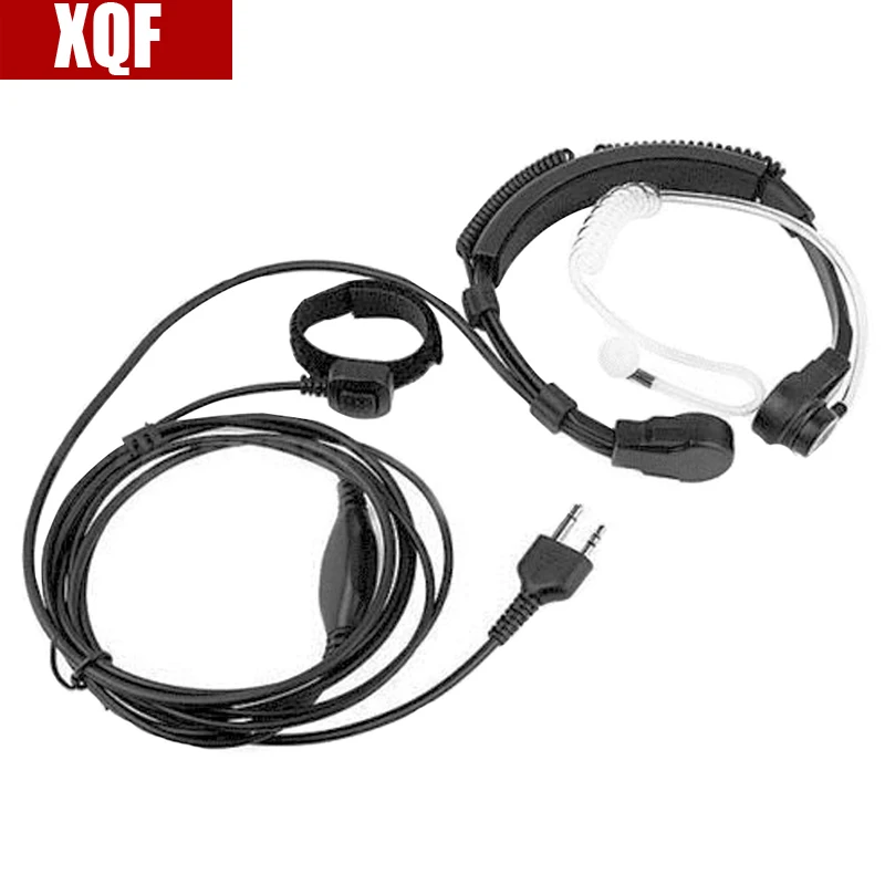 XQF 10 шт. гарнитура с микрофоном для горла на палец PTT наушники Midland LXT210 Ham радио Hf