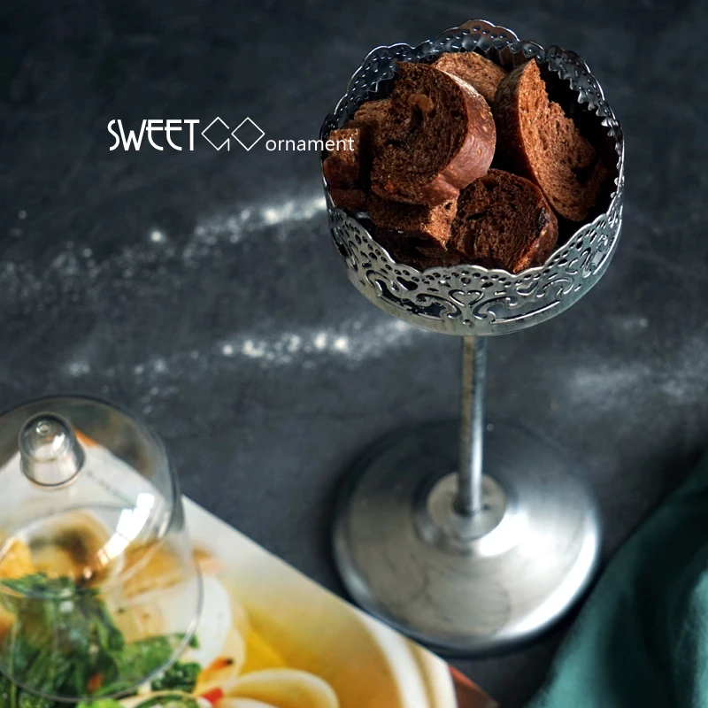 Серебряный поднос для закусок SWEETGO подставка кексов инструменты украшения