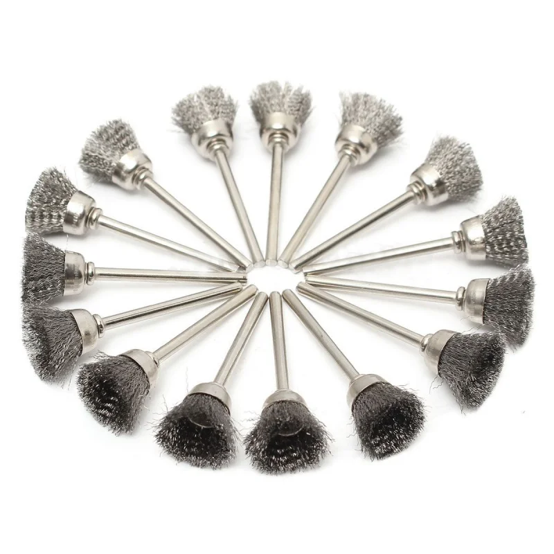 45Pcs Steel Wire Wheel Pen Cup Brushes Set Kit Accessories for Dremel Rotary Tool | Инструменты