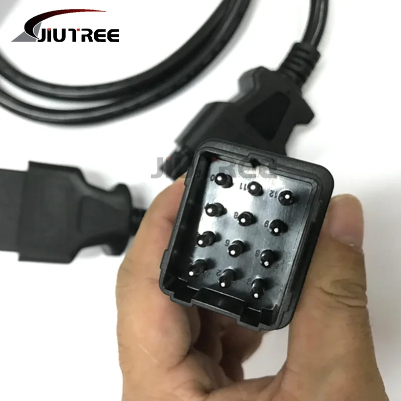 Кабель OBDII с 12 контактным диагностическим кабелем для грузовика Vocom 12pin кабель +